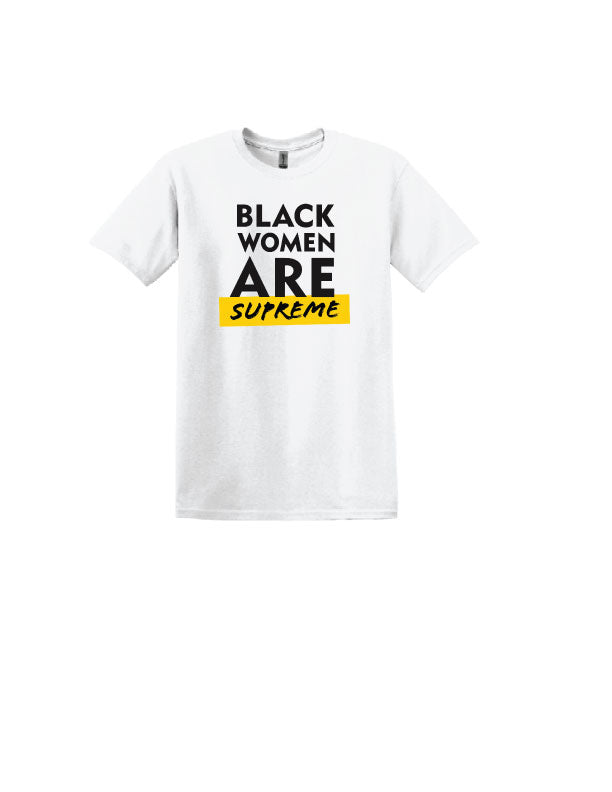 BWAS-white shirts with black and yellow print – NAACP Store