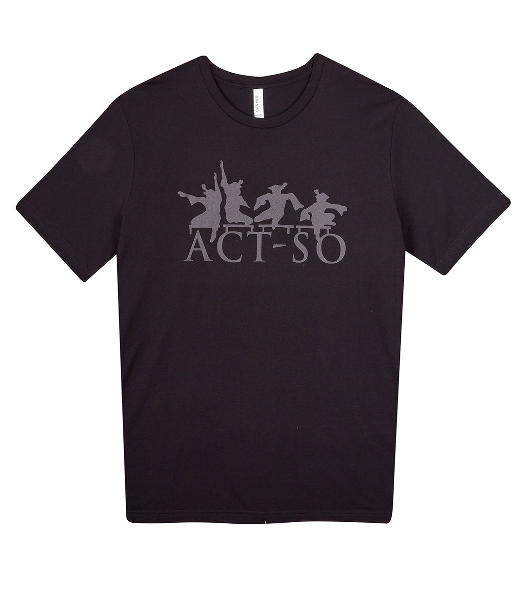 ACT-SO black shirt with black print logo