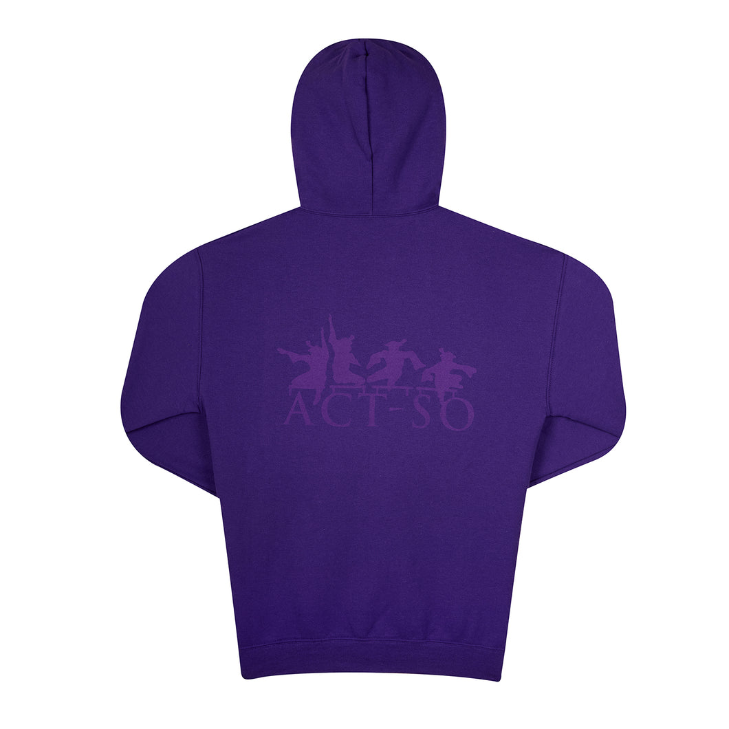 ACT-SO purple hoodies with purple print logo